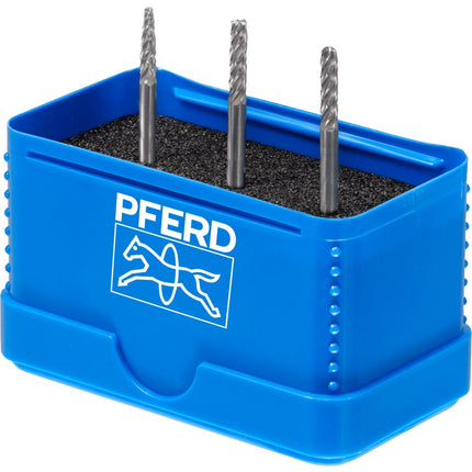 Afbeelding PFERD TOOLS set hardmetalen stiftfrezen voor hoogrendement, vertanding allround SET 1403 ALLROUND 3TLG