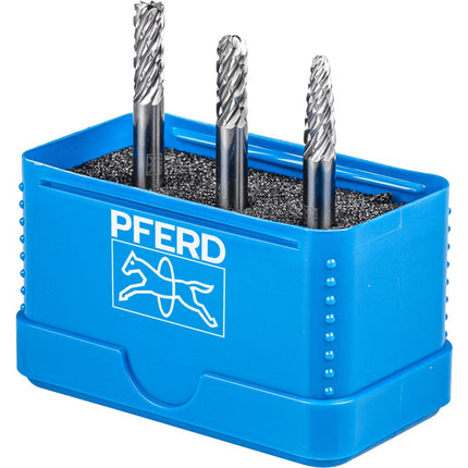 Afbeelding PFERD TOOLS set hardmetalen stiftfrezen voor hoogrendement, vertanding allround SET 1406 ALLROUND 3TLG