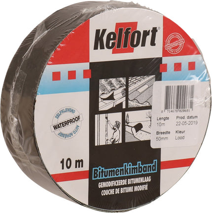 Bitumenkimband loodkleurig Kelfort