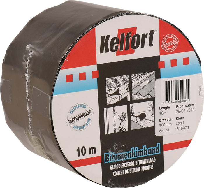 Bitumenkimband loodkleurig Kelfort
