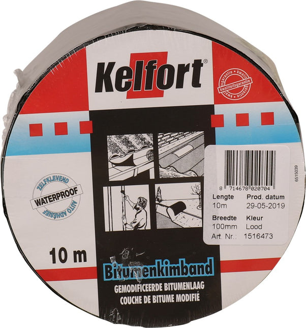 Bitumenkimband loodkleurig Kelfort
