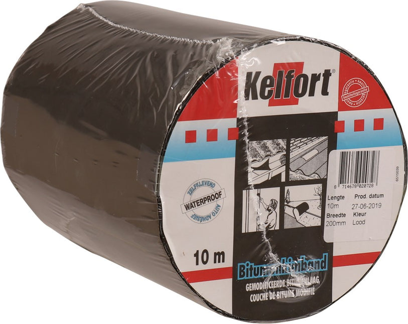 Bitumenkimband loodkleurig Kelfort