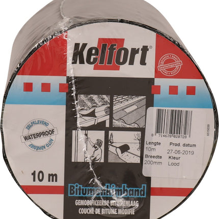 Bitumenkimband loodkleurig Kelfort