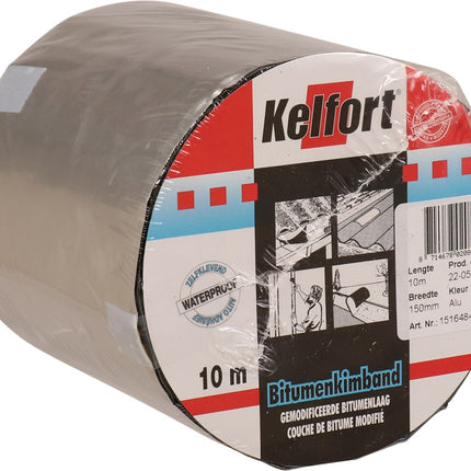 Bitumenkimband aluminiumkleurig Kelfort