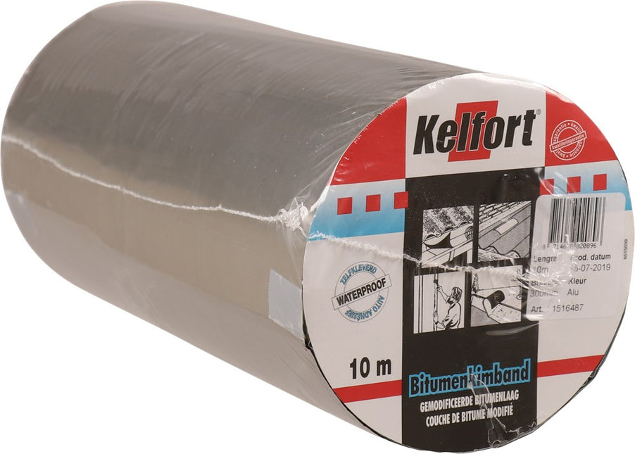 Bitumenkimband aluminiumkleurig Kelfort