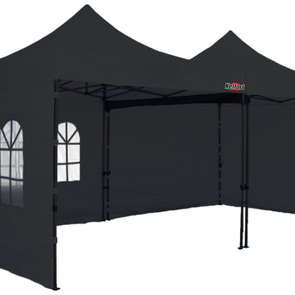 Doorwerktent zwart