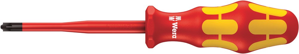 165 iS PZ/S VDE geïsoleerde Schroevendraaier voor PlusMinus-Schroeven, kling met gereduceerde diameter, PZ/S # 1 x 80 mm