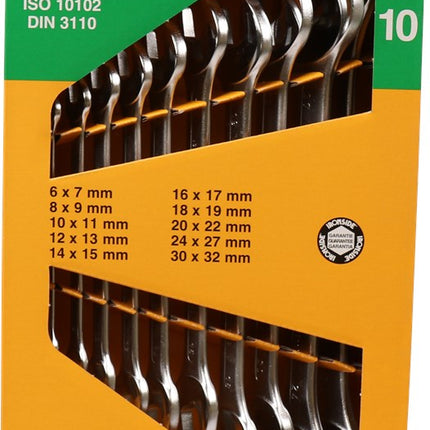 Steeksleutelset 10-delig Ironside