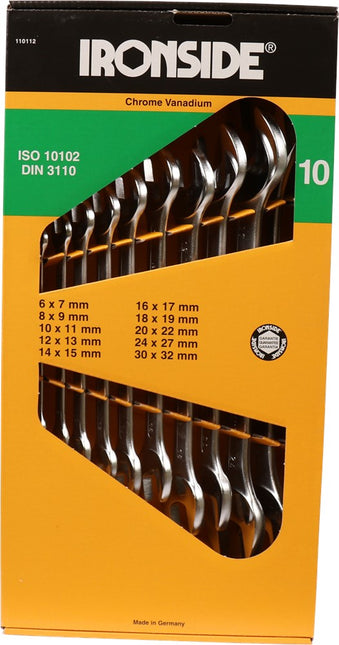 Steeksleutelset 10-delig Ironside