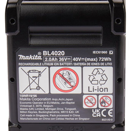 Makita Accu BL4020 XGT 40V MAX 2,0Ah Blokaccu – 191L29-0