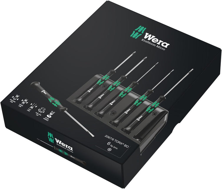 2067/6 Micro TORX® BO-Schroevendraaierset + houder, 6 -delig