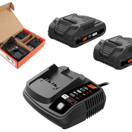 SPIT Energy Pack 2Ah 18V 2xAccu's & Compact Lader – 054547