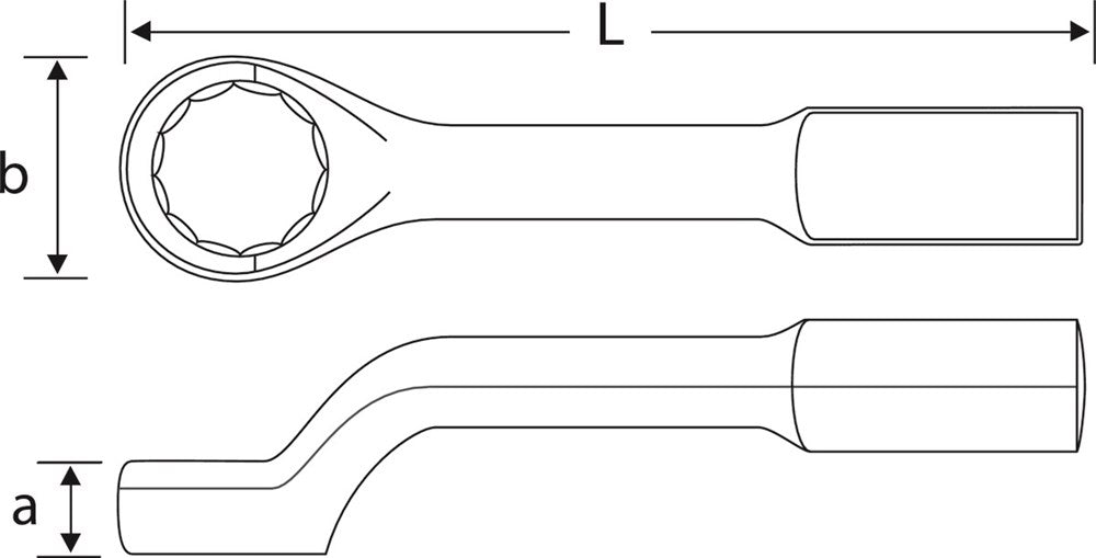 BAHCO SLAGRINGSLEUTEL DOORGEZET 41MM