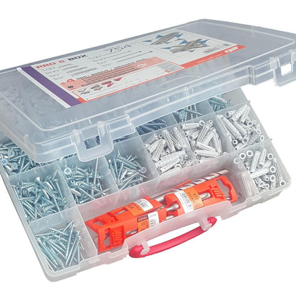 SPIT Assortimentbox PRO6 754-Delig Pluggen, Schroeven en 4 Boren – 568635