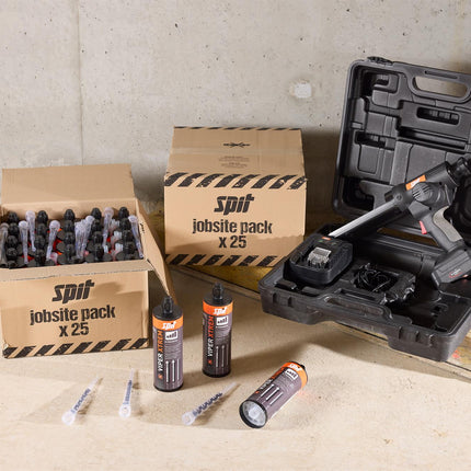 SPIT Pack Viper 50 Tubes 410ml + 18V Injecteerpistool + Accu en Lader