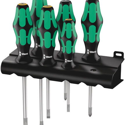 334/355/6 Schroevendraaierset Kraftform Plus Lasertip + Houder, 6 -delig