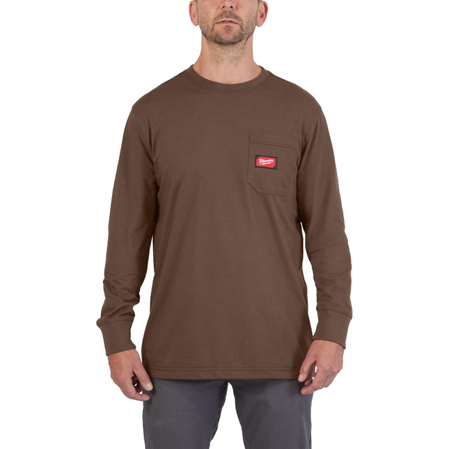 Milwaukee Wtlsbriim Work T-Shirt Long Sleeve Brownm – 4932493059