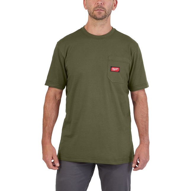 Milwaukee Wtssgrn XXL Work T-Shirt Short Sleeve Green XXL – 4932493022