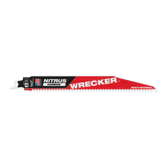 Afbeelding MILWAUKEE® multi materiaal reciprozaagblad sawzall wrecker nitrus carbide Multi Material: Wrecker with NITRUS carbide teeth