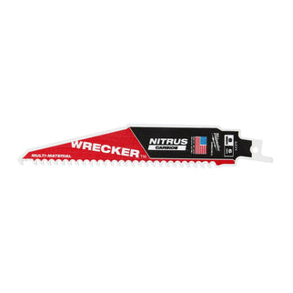 Afbeelding MILWAUKEE® multi materiaal reciprozaagblad sawzall wrecker nitrus carbide Multi Material: Wrecker with NITRUS carbide teeth