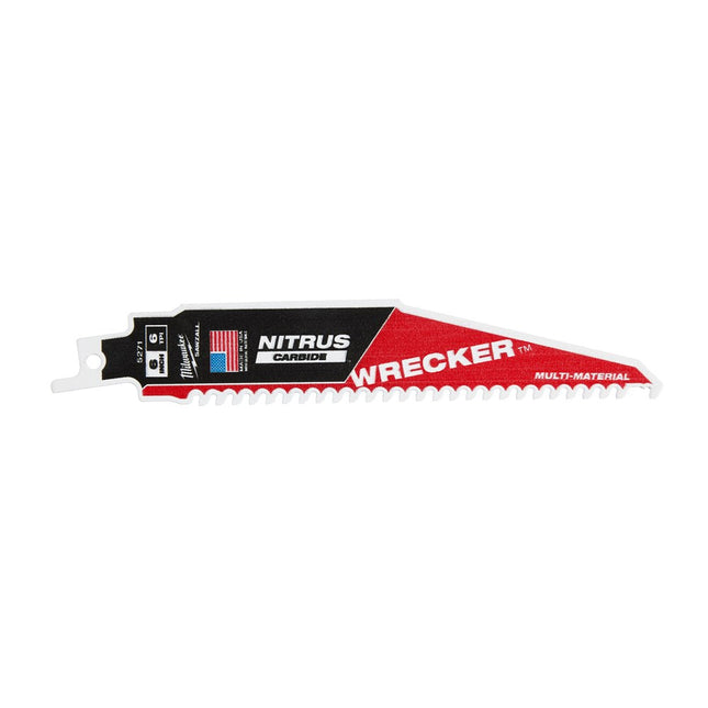Afbeelding MILWAUKEE® multi materiaal reciprozaagblad sawzall wrecker nitrus carbide Multi Material: Wrecker with NITRUS carbide teeth