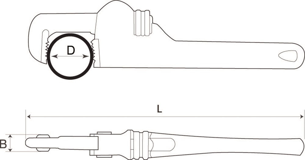 Bahco Pijptang Aluminium 48 – 380-48