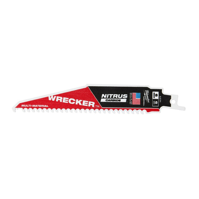 Afbeelding MILWAUKEE® multi materiaal reciprozaagblad sawzall wrecker nitrus carbide Multi Material: Wrecker with NITRUS carbide teeth