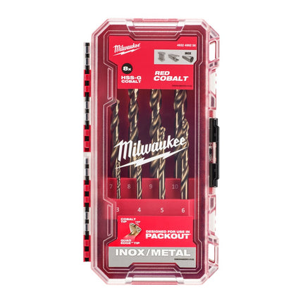 Afbeelding MILWAUKEE® metaalboor hss din 338 cobalt Red Cobalt HSS-G Drill Bits