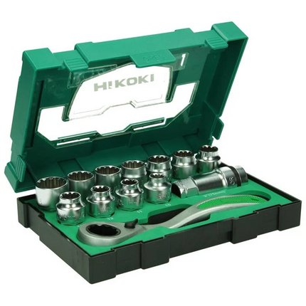 HiKOKI 13-delige 1/2" Doppenset met Ratel - 40030033