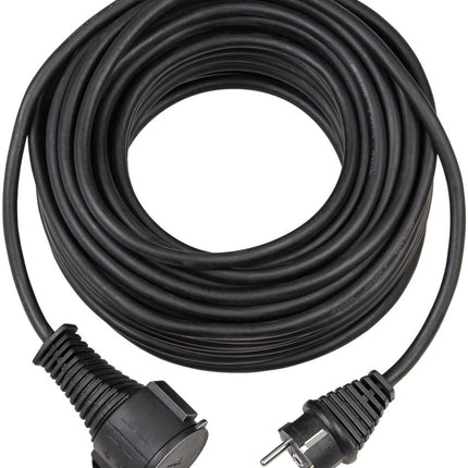 Brennenstuhl IP44 RUBBEREN VERLENGSNOER 10M ZWART H05RR-F 3G1,5