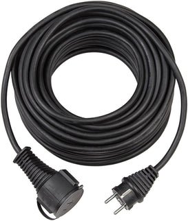 Brennenstuhl IP44 RUBBEREN VERLENGSNOER 10M ZWART H05RR-F 3G1,5