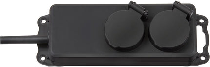 Brennenstuhl STOPCONTACTVERDELER IP44 2-VOUDIG ZWART 2M H07RN-F 3G1,5
