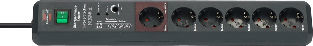 Brennenstuhl SECURE-TEC AUTOMATISCHE STEKKERDOOS 19.500A 3M H05VV-F 3G1,5