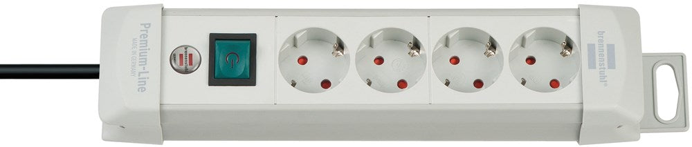 Brennenstuhl PREMIUM-LINE STEKKERDOOS 4-VOUDIG LICHTGRIJS 1,8M H05VV-F 3G1,5