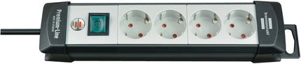 Brennenstuhl PREMIUM-LINE STEKKERDOOS 4-VOUDIG ZWART/LICHTGRIJS 1,8M H05VV-F 3G1,5