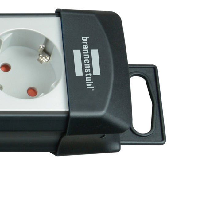 Brennenstuhl PREMIUM-LINE STEKKERDOOS 4-VOUDIG ZWART/LICHTGRIJS 1,8M H05VV-F 3G1,5