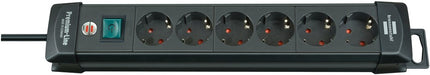 Brennenstuhl PREMIUM-LINE STEKKERDOOS 6-VOUDIG ZWART 3M H05VV-F 3G1,5