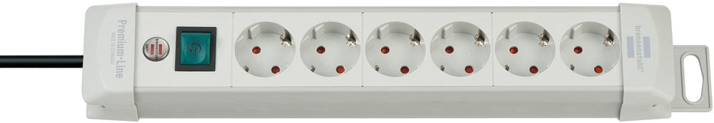 Brennenstuhl PREMIUM-LINE STEKKERDOOS 6-VOUDIG LICHTGRIJS 3M H05VV-F 3G1,5
