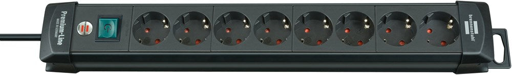 Brennenstuhl PREMIUM-LINE STEKKERDOOS 8-VOUDIG ZWART 3M H05VV-F 3G1,5