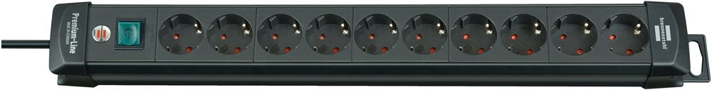 Brennenstuhl PREMIUM-LINE STEKKERDOOS 10-VOUDIG ZWART 3M H05VV-F 3G1,5