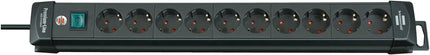 Brennenstuhl PREMIUM-LINE STEKKERDOOS 10-VOUDIG ZWART 3M H05VV-F 3G1,5