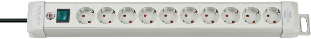 Brennenstuhl PREMIUM-LINE STEKKERDOOS 10-VOUDIG LICHTGRIJS 3M H05VV-F 3G1,5