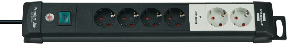 Brennenstuhl PREMIUM-LINE TECHNIEK STEKKERDOOS 6-VOUDIG ZWART 3M H05VV-F 3G1,5 2 PERMANENT, 4