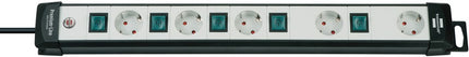 Brennenstuhl PREMIUM-LINE TECHNIEK STEKKERDOOS 5-VOUDIG ZWART/LICHTGRIJS 3M H05VV-F 3G1,5 IND