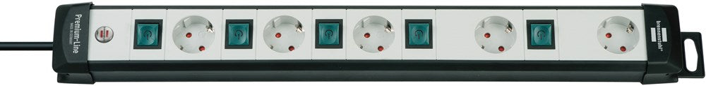 Brennenstuhl PREMIUM-LINE TECHNIEK STEKKERDOOS 5-VOUDIG ZWART/LICHTGRIJS 3M H05VV-F 3G1,5 IND