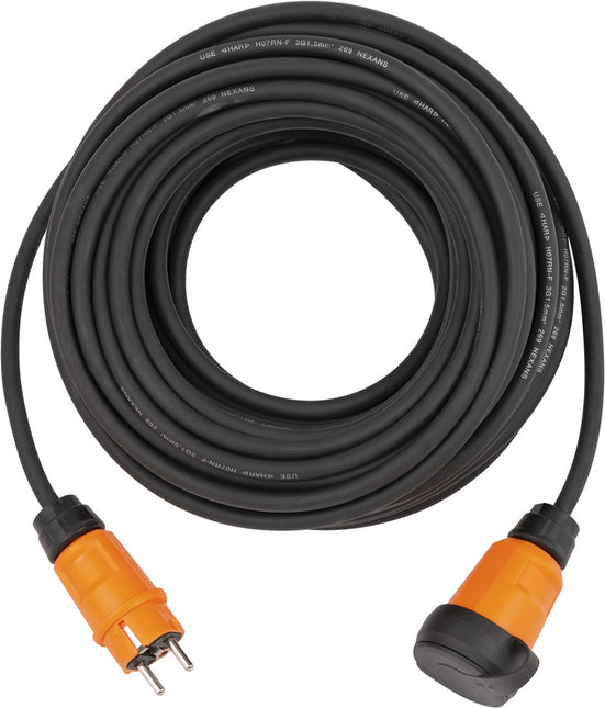 Brennenstuhl PROFESSIONALLINE VERLENGSNOER VN 1200 IP44 10M ZWART H07RN-F 3G2,5