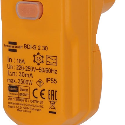 Brennenstuhl VEILIGHEIDSSTEKKER BDI-S 2 30 IP55