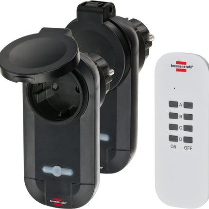 Brennenstuhl COMFORT-LINE RADIOGRAFISCH BEDIENDE SCHAKELAARSET 2X IP44