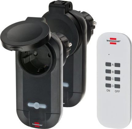Brennenstuhl COMFORT-LINE RADIOGRAFISCH BEDIENDE SCHAKELAARSET 2X IP44