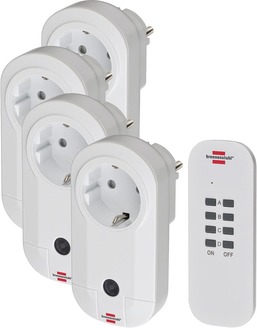Brennenstuhl COMFORT-LINE RADIOGRAFISCH BEDIENDE SCHAKELAARSET 4X IP20